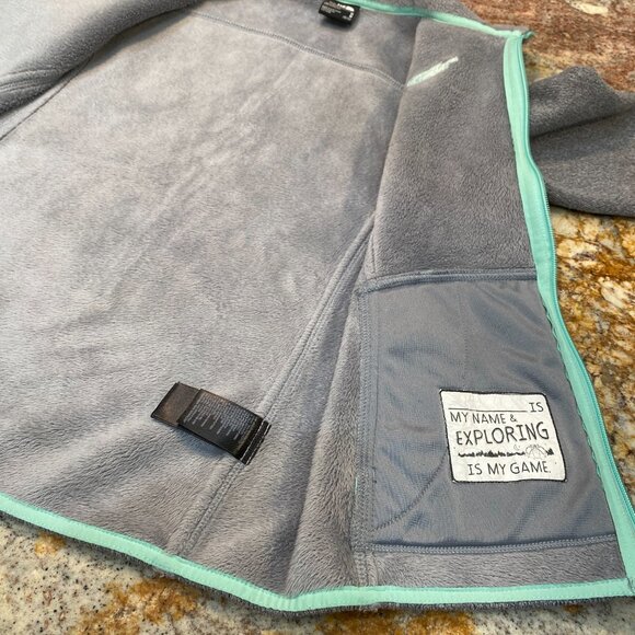 The North Face Banderitas Full Zip Grey Jacket - EUC - Girl's Medium (10/12) - Picture 4 of 6
